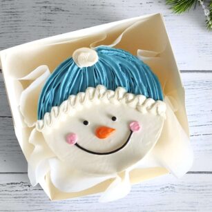 Бенто-торт Снеговик-радость 2